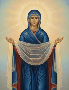 Подайте прошение в церковь на молебен Божией Матери перед иконой Покров Пресвятой Богородицы